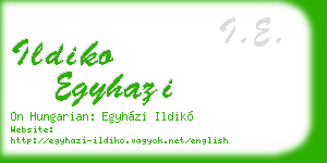 ildiko egyhazi business card